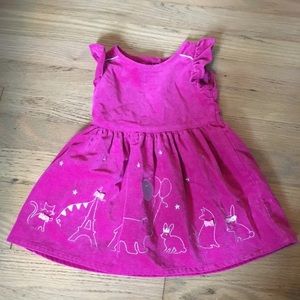 Gymboree pink velvet baby girl birthday dress